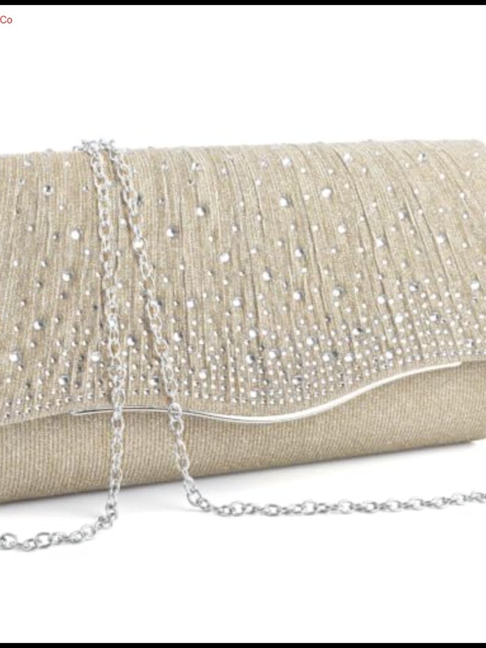 Satin Envelope Clutch Evening Bag with Detachable Chain Formal Party